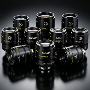 KOLLP 25mm 35mm 50mm 75mm 100mm T1.4 Prime Cine Lens Set FF/VV ARRI PL Mount for Professional Photography&Videography